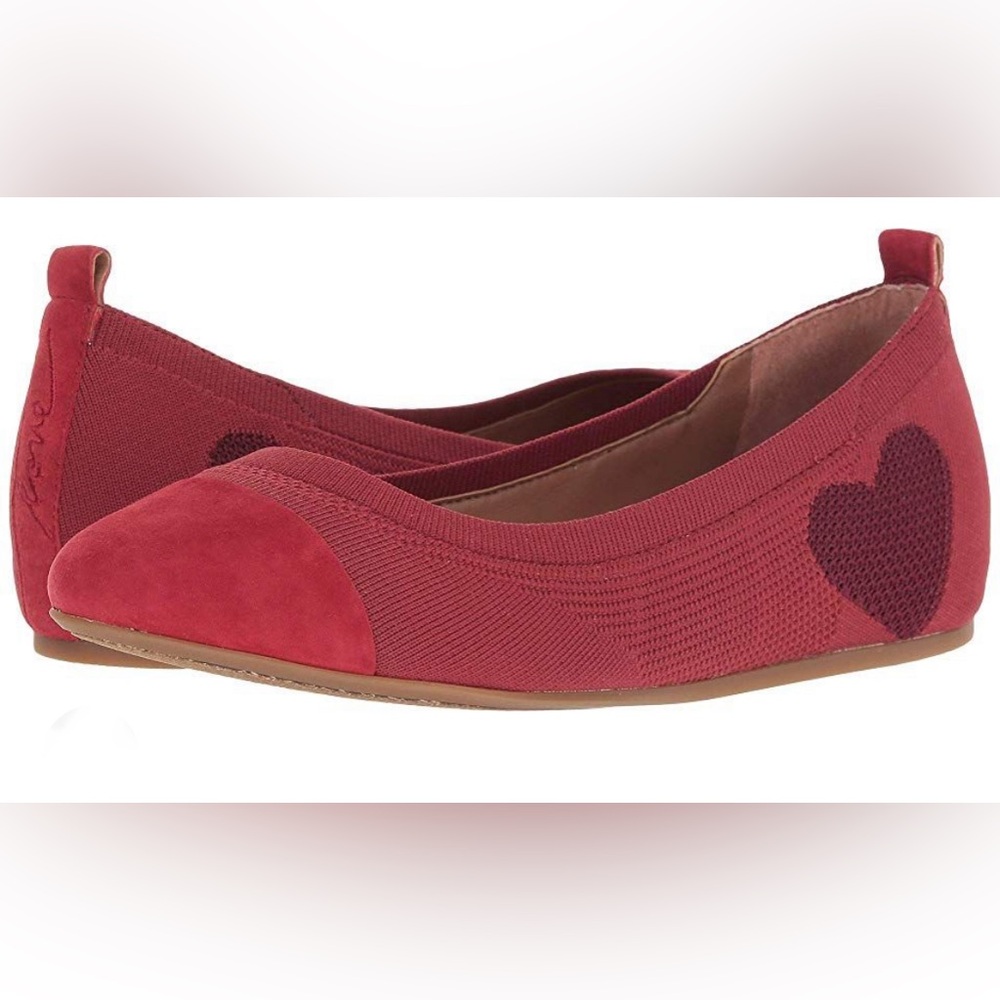 Ellen DeGeneres- Cranberry/Cherry - Lillianne Knit Ballet Flats~Size 8M~
